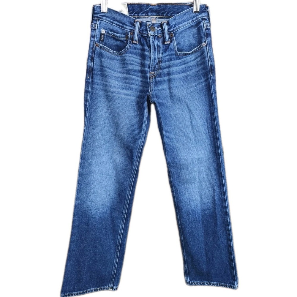 Abercrombie Kids Jeans Size 14 Blue Straight Leg Medium Wash Stretch Denim